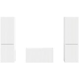 3 Komplet TV omaric 5 pcs Bela Konstruiran les, (5000132156) | Shoptok.si