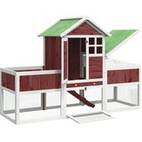  Kavez za zečeve boja kave 170 x 63 x 113 cm od masivne borovine | shoptok.hr
