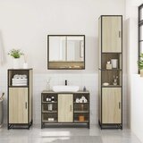  3-dijelni set kupaonskog namještaja boja hrasta sonome drveni | shoptok.hr