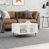 vidaXL Klubska mizica bela 60x50x36,5 cm inženirski les Cene