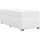  s oprugama i madracem bijeli 80 x 200 cm od umjetne kože | shoptok.hr