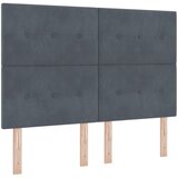  Boxspring krevet s madracem Tamnosiva 140 x 200 cm Baršun - Tamnosiva 140 x 200 cm Prošiveno gumbima | shoptok.hr