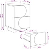  Noćni ormar Hrast sonoma 33,5 x 34,5 x 50 cm Konstruirano drvo | shoptok.hr