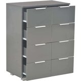 vidaXL Komoda visok sijaj siva 60x35x80 cm iverna plošča | Shoptok.si