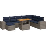  9-dijelni set vrtnih sofa od poliratana s jastucima sivi | shoptok.hr