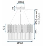 Toolight kristalna stropna svjetiljka zlatna APP601-C | shoptok.hr