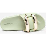 Resti Women's green slippers with golden Serina ornament - Footwear | Shoptok.si