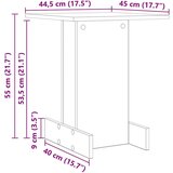  Konačna Stolić Umjetnički hrast 44 5 x 45 x 55 cm | shoptok.hr