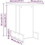  Stranska miza Umetni hrast 44,5 x 45 x 55 cm Konstruiran les, (5000201989) | Shoptok.si