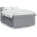 vidaXL Krevet s oprugama i madracem svjetlosivi 140x190 cm od tkanine | shoptok.hr