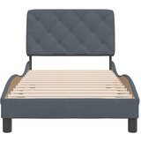  Okvir za krevet bez madraca tamnosivi 90x190 cm baršunasti | shoptok.hr