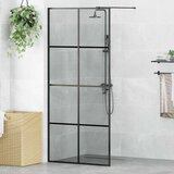  Zid za walk-in tuš Crna 90 x 195 cm Staklo otporno na udarce | shoptok.hr