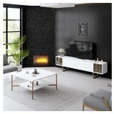 Hanah home TV polica Gold Line White Gold