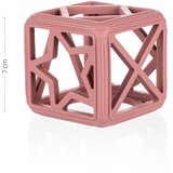 Zopa Silicone Teether Square grickalica za bebe 0 m+ Old Pink 1 kom | shoptok.hr