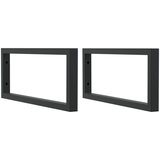  Nosači polica za umivaonik 2 kom crni pravokutni čelični Crna 20 x 50 cm | Shoptok.si