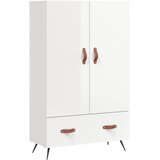  Visoka komoda sjajna bijela 69,5x31x115 cm konstruirano drvo | Eponuda.com