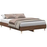 Maison Chic Posteljni okvir - Dvoposteljna postelja - Zakonska postelja brez vzmetnice hrast 140x190 cm inženirski les-J11985, (21768049) | Shoptok.si