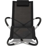 vidaXL Zunanji ležalnik geometrične oblike jeklo črn in siv, (20663213) | Shoptok.si
