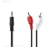 Nedis Stereo Audio Kabel 3.5mm m 2x RCA m 5.0m crni