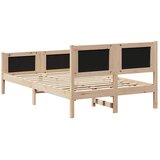  Okvir kreveta s uzglavljem Smeđa i svijetlo siva 120 x 200 cm | shoptok.hr