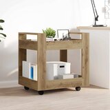 vidaXL Kolica za stol Umjetnički hrast 60 x 45 x 60 cm | shoptok.hr