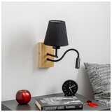  Brilagi - LED zidna lampa NUBILA WOOD 1xE27/25W/230V + LED/3W hrast/crna | Eponuda.com