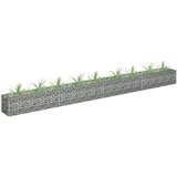 vidaXL Gabionska sadilica od pocinčanog čelika 360 x 30 x 30 cm | shoptok.hr