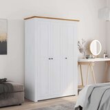 3 Ormar od borovine s vrata bijeli 118 x 50 x 171,5 cm Panama | shoptok.hr