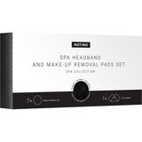 Notino Spa Collection Spa headband and make-up removal pads set set za odstranjevanje ličil s spa naglavnim trakom Black 7 kos | Shoptok.si