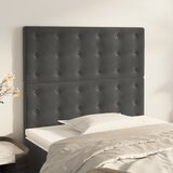  Uzglavlje tamno sivo 90x5x118/128 cm baršunasto | shoptok.hr