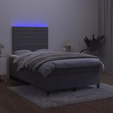 box spring s madracem LED tamnosivi 120 x 190 cm baršun | shoptok.hr