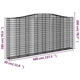  Lučne gabionske košare 4 kom 400x30x180/200cm pocinčano željezo | shoptok.hr