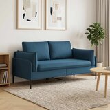 SOFA za dvije osobe 2-sjedalo Plava 188 x 81 x 89 cm Bar&amp;scaron;un Slike