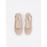 GOODIN Openwork beige wedge sandals | Shoptok.si