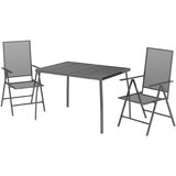  Jedilna garnitura 3-delna antracitno jeklo | Shoptok.si