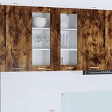 vidaXL Viseča omarica s polico Riga Dimljeni oreh 80 x 31 x 80 cm | Shoptok.si