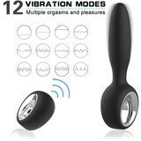 Aixiasia Dylon-Remote - punjivi, radio analni vibrator (crni) | shoptok.hr