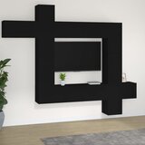  9-dijelni set TV ormarića crni od konstruiranog drva | shoptok.hr