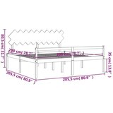  Kreveta s uzglavljem 200 x 200 cm od masivnog drva | shoptok.hr