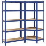 vidaXL 2 kosa 5-stopenjski komplet polic Modro jeklo&Inženirski les, (21827556) | Shoptok.si