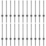 vidaXL stupovi ograde 22 kom U-kanal sivi 100 cm čelik | shoptok.hr