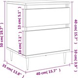  Nočna omarica sonoma hrast 40x35x50 cm inženirski les, (20916291) | Shoptok.si
