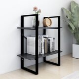 Ormarić za knjige s 2 razine sivi 60x30x70 cm konstruirano drvo | shoptok.hr