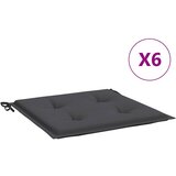 vidaXL Blazine za vrtne stole 6 kosov antracit 40x40x4 cm tkanina, (20623621) | Shoptok.si