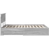 Krevetna konstrukcija s ladicama Siva Sonoma 120 x 200 cm | Eponuda.com