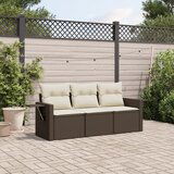 vidaXL 3-dijelni set vrtnih sofa s jastucima smeđi od poliratana | shoptok.hr