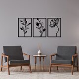 Wallity Zidna dekoracija Flowers-311, Crna Cene