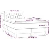 vidaXL Box spring krevet s madracem ružičasti 120 x 200 cm baršunasti | shoptok.hr