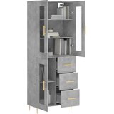  Visoka komoda siva betona 69,5x34x180 cm od konstruiranog drva | shoptok.hr