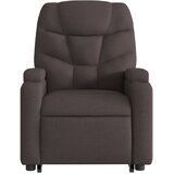  Naslonjač na podizanje tamnosmeđi od tkanine | shoptok.hr